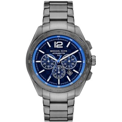 Michael Kors Orologio Accelerator 2 per uomo, Movimento cronografo al quarzo con cinturino in acciaio inossidabile, 44 mm, Blu cielo Michael Kors Orologio Accelerator 2 per uomo, Movimento cronografo al quarzo con cinturino in acciaio inossidabile, 44 mm, Blu cielo