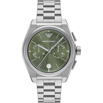 Emporio Armani Orologio Analogico al Quarzo Uomo con Cinturino in Acciaio Inossidabile , Verde Foresta, 43 mm Emporio Armani Orologio Analogico al Quarzo Uomo con Cinturino in Acciaio Inossidabile , Verde Foresta, 43 mm