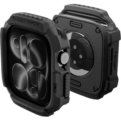Spigen Cover Rugged Armor per Apple Watch 12 42mm Custodia TPU resistente con design in fibra di carbonio, bordi rialzati e ritagli precisi per il modello 2026 Nero Opaco Spigen Cover Rugged Armor per Apple Watch 12 42mm Custodia TPU resistente con design in fibra di carbonio, bordi rialzati e ritagli precisi per il modello 2026 Nero Opaco
