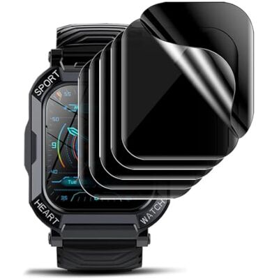 KARYLAX Protezione schermo anti-spia, morbida, anti-graffio, pellicola protettiva filtro privacy compatibile per orologio da polso Blackview W80 pro 1,91 pollici (confezione da 6) KARYLAX Protezione schermo anti-spia, morbida, anti-graffio, pellicola protettiva filtro privacy compatibile per orologio da polso Blackview W80 pro 1,91 pollici (confezione da 6)