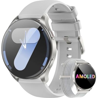 Blackview Smartwatch Uomo Donna, Effettua e Rispondi alle Chiamate, Orologio Smartwatch Fitness con 1.43' HD AMOLED/112+ Sportive/SpO2/Monitoraggio del Sonno/Cardiofrequenzimetro per Android IOS Blackview Smartwatch Uomo Donna, Effettua e Rispondi alle Chiamate, Orologio Smartwatch Fitness con 1.43' HD AMOLED/112+ Sportive/SpO2/Monitoraggio del Sonno/Cardiofrequenzimetro per Android IOS