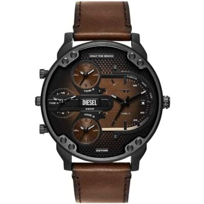 Diesel Orologio Mr. Daddy da uomo, Movimento multifunzionale al quarzo a tre lancette con cinturino in acciaio inossidabile Diesel Orologio Mr. Daddy da uomo, Movimento multifunzionale al quarzo a tre lancette con cinturino in acciaio inossidabile