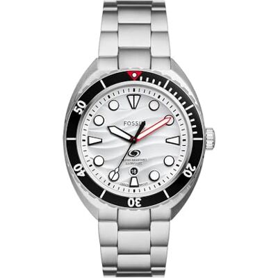 Fossil Breaker Watch for Men, Quartz Three Hand Date movement with Stainless steel or silicon Strap Fossil Breaker Watch for Men, Quartz Three Hand Date movement with Stainless steel or silicon Strap