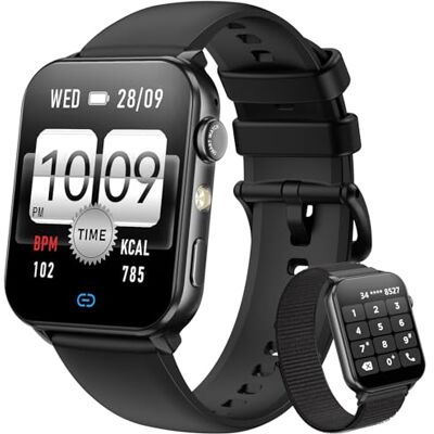 Blackview Smartwatch Uomo Donna, Effettua e Rispondi alle Chiamate,1,91'' Orologio Intelligente 100+ Modalità Sportive/Sonno/Cardiofrequenzimetro/SpO2/ Torcia per Android IOS Blackview Smartwatch Uomo Donna, Effettua e Rispondi alle Chiamate,1,91'' Orologio Intelligente 100+ Modalità Sportive/Sonno/Cardiofrequenzimetro/SpO2/ Torcia per Android IOS