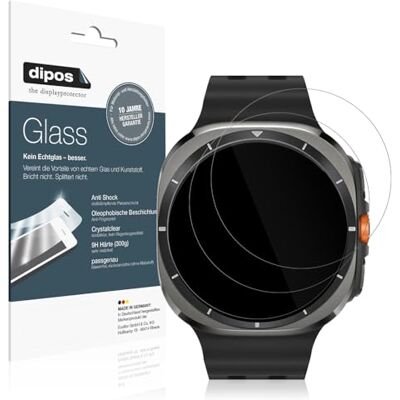 dipos 2x Pellicola Protettiva 9H trasparente per Samsung Galaxy Watch Ultra dipos 2x Pellicola Protettiva 9H trasparente per Samsung Galaxy Watch Ultra