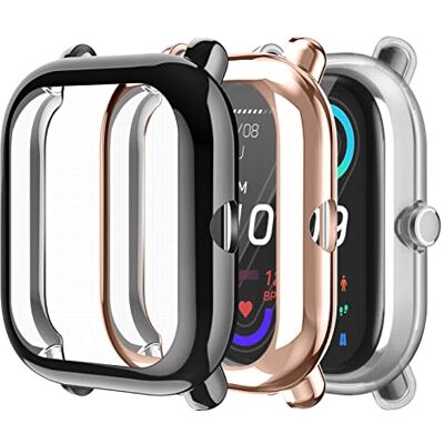 FINTIE 3 Pezzi Cover compatibile con Amazfit GTS 2 Mini/Bip U Pro Protezione Morbide TPU Custodia con Pellicola Protettiva FINTIE 3 Pezzi Cover compatibile con Amazfit GTS 2 Mini/Bip U Pro Protezione Morbide TPU Custodia con Pellicola Protettiva