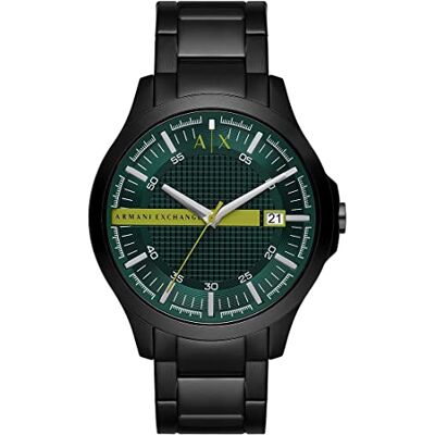 Armani Orologio per uomo, movimento tre lancette al quarzo e cassa da 46 mm con cinturino in acciaio Armani Orologio per uomo, movimento tre lancette al quarzo e cassa da 46 mm con cinturino in acciaio