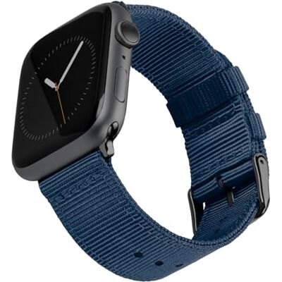 Archer Watch Straps Cinturini in Nylon Premium per Apple Watch (Blu Navy/Nero, 40/41/42mm) Archer Watch Straps Cinturini in Nylon Premium per Apple Watch (Blu Navy/Nero, 40/41/42mm)