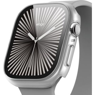 elago Custodia Trasparente per Apple Watch 12/11/10, Proteggischermo Clear Shield, Protezione Completa, PC Rigido + Vetro Temperato, Materiale Resistente, Protezione Aggiuntiva elago Custodia Trasparente per Apple Watch 12/11/10, Proteggischermo Clear Shield, Protezione Completa, PC Rigido + Vetro Temperato, Materiale Resistente, Protezione Aggiuntiva