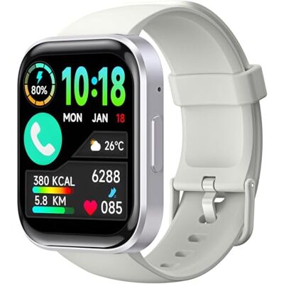 OBA OUKITEL Smartwatch unisex 1.91" 100+ Modalità Sport Contapassi/Sonno/Cardiofrequenzimetro, Fitness Tracker per iOS Android Bianco OBA OUKITEL Smartwatch unisex 1.91" 100+ Modalità Sport Contapassi/Sonno/Cardiofrequenzimetro, Fitness Tracker per iOS Android Bianco