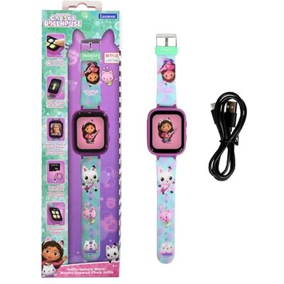 Lexibook , La casa delle bambole di Gabby, Orologio con fotocamera selfie, touch screen HD, fotocamera 720p, lettore MP3, altoparlante incorporato, dittafono, contapassi, giochi, rosa/blu, Lexibook , La casa delle bambole di Gabby, Orologio con fotocamera selfie, touch screen HD, fotocamera 720p, lettore MP3, altoparlante incorporato, dittafono, contapassi, giochi, rosa/blu,