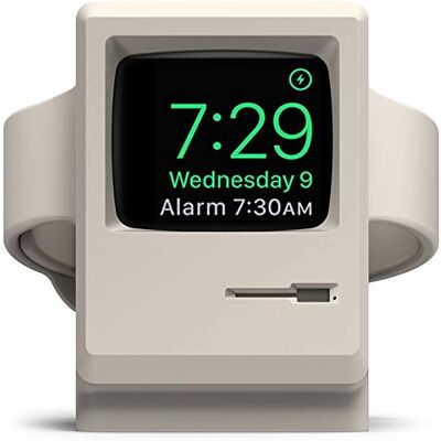 elago Supporto W3 per Caricatore Apple Watch, Supporta la Modalità Notte Compatibile con il Supporto per Caricatore Apple Watch, Modalità Notte, Design Retrò, Nostalgia (Bianco Classico) elago Supporto W3 per Caricatore Apple Watch, Supporta la Modalità Notte Compatibile con il Supporto per Caricatore Apple Watch, Modalità Notte, Design Retrò, Nostalgia (Bianco Classico)