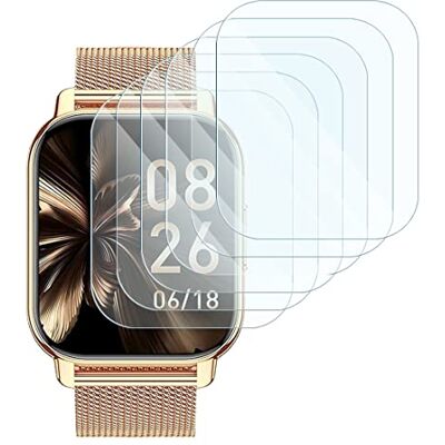 KARYLAX [Pack x6 Protezione schermo in vetro flessibile, durezza 9H antigraffio, pellicola protettiva compatibile per Popglory Orologio connesso da 1,85 pollici KARYLAX [Pack x6 Protezione schermo in vetro flessibile, durezza 9H antigraffio, pellicola protettiva compatibile per Popglory Orologio connesso da 1,85 pollici