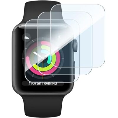 KARYLAX (3 pellicole proteggi schermo in vetro temperato durezza 9H, antigraffio, protezione compatibile per Apple Watch 40 mm (serie 6/5/4/SE) KARYLAX (3 pellicole proteggi schermo in vetro temperato durezza 9H, antigraffio, protezione compatibile per Apple Watch 40 mm (serie 6/5/4/SE)