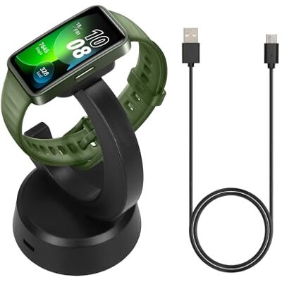 kwmobile Caricatore Compatibile con Huawei Band 10 / Honor Band 9 / Band 7 / Band 6 / OPPO Band 2 Smartwatch Cavo USB 100 cm e Stazione di Ricarica Smart Watch nero kwmobile Caricatore Compatibile con Huawei Band 10 / Honor Band 9 / Band 7 / Band 6 / OPPO Band 2 Smartwatch Cavo USB 100 cm e Stazione di Ricarica Smart Watch nero