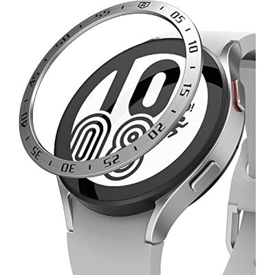 Ringke Bezel Styling Compatibile con Cover Samsung Galaxy Watch 5 e Galaxy Watch 4 44mm, Ghiera Anti Graffio Acciaio Inossidabile Adesiva Accessorio Silver (44-01) Ringke Bezel Styling Compatibile con Cover Samsung Galaxy Watch 5 e Galaxy Watch 4 44mm, Ghiera Anti Graffio Acciaio Inossidabile Adesiva Accessorio Silver (44-01)