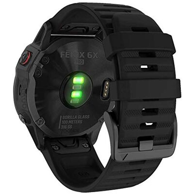 YOOSIDE Cinturino Silicone per Garmin Fenix 6X PRO/Sapphire, 26mm QuickFit Cinturino Orologio Sportivo in Silicone Impermeabile per Garmin Fenix 5X/5X Plus,Fenix 3,Quatix 3,Tactix Bravo (Nero) YOOSIDE Cinturino Silicone per Garmin Fenix 6X PRO/Sapphire, 26mm QuickFit Cinturino Orologio Sportivo in Silicone Impermeabile per Garmin Fenix 5X/5X Plus,Fenix 3,Quatix 3,Tactix Bravo (Nero)