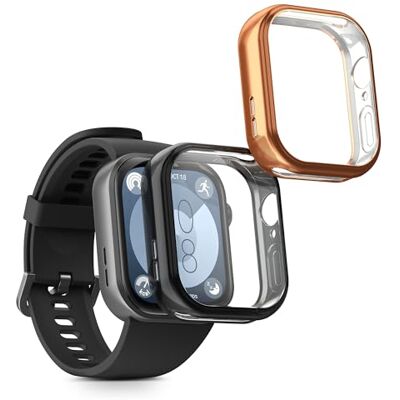 kwmobile Set 2x Custodia Smartwatch Compatibile con Huawei Watch Fit 3 Cover Case Silicone Protezione Orologio Fitness nero/oro rosa kwmobile Set 2x Custodia Smartwatch Compatibile con Huawei Watch Fit 3 Cover Case Silicone Protezione Orologio Fitness nero/oro rosa