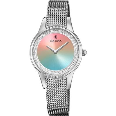 Festina Orologio Donna Analogico in Acciaio Inossidabile 316l Argentato Movimento al Quarzo, Vetro Minerale ad Alta Resistenza, Impermeabile 5 ATM F20494/9, Mademoiselle Festina Orologio Donna Analogico in Acciaio Inossidabile 316l Argentato Movimento al Quarzo, Vetro Minerale ad Alta Resistenza, Impermeabile 5 ATM F20494/9, Mademoiselle