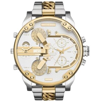 Diesel Montre Mr. Daddy pour Homme, Mouvement à Quartz Multifonctionnel avec Bracelet en Acier Inoxydable Diesel Montre Mr. Daddy pour Homme, Mouvement à Quartz Multifonctionnel avec Bracelet en Acier Inoxydable