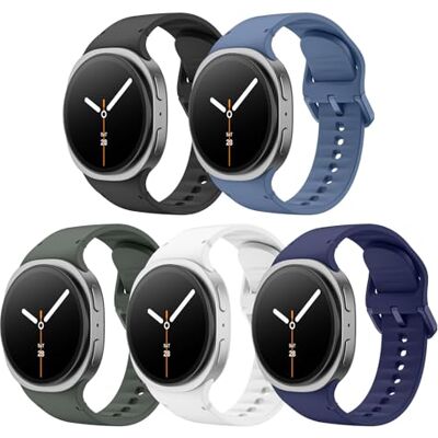 MoKo 5 Pack Cinturino Sportivo per Samsung Galaxy Watch 8 40mm 44mm/Galaxy Watch 8 Classic 46mm, Cinturino di Ricambio in Morbido Silicone per Uomo Donna, M/L, Multicolore B MoKo 5 Pack Cinturino Sportivo per Samsung Galaxy Watch 8 40mm 44mm/Galaxy Watch 8 Classic 46mm, Cinturino di Ricambio in Morbido Silicone per Uomo Donna, M/L, Multicolore B