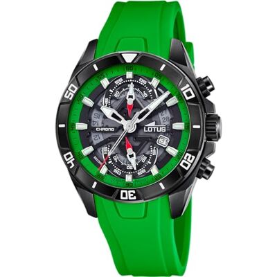 Lotus Orologio Uomo Analogico in Gomma Verde Lotus Orologio Uomo Analogico in Gomma Verde