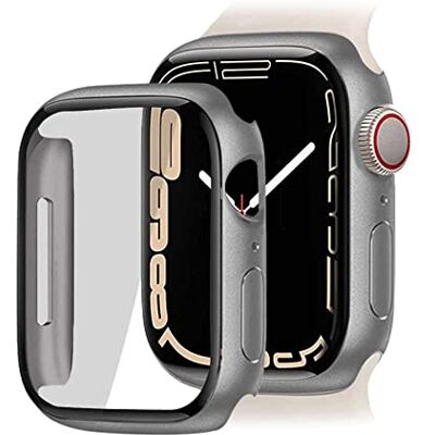 OcioDual Custodia Protettiva Compatibile con Apple Watch Series 8/7 (45mm) I Protezione Completa Ultra Sottile, Resistente a Graffi e Cadute Argento OcioDual Custodia Protettiva Compatibile con Apple Watch Series 8/7 (45mm) I Protezione Completa Ultra Sottile, Resistente a Graffi e Cadute Argento