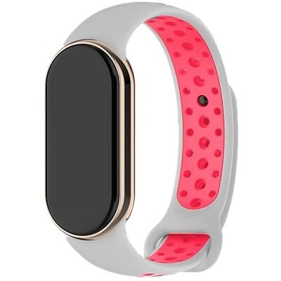 Cinturino di ricambio sportivo grigio/rosa Xiaomi Xiaomi Smart Band 8/9 Cinturino di ricambio sportivo grigio/rosa Xiaomi Xiaomi Smart Band 8/9