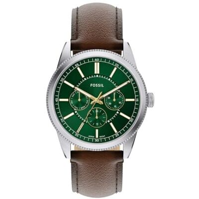 Fossil Pearson Orologio Uomo, Movimento Multifunzione al Quarzo con cinturino in acciaio inossidabile o pelle Fossil Pearson Orologio Uomo, Movimento Multifunzione al Quarzo con cinturino in acciaio inossidabile o pelle