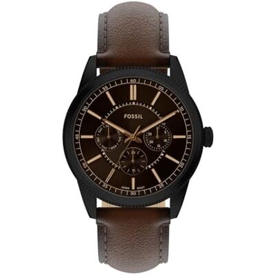 Fossil Pearson Orologio Uomo, Movimento Multifunzione al Quarzo con cinturino in acciaio inossidabile o pelle Fossil Pearson Orologio Uomo, Movimento Multifunzione al Quarzo con cinturino in acciaio inossidabile o pelle