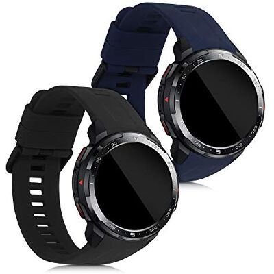 kwmobile 2x Cinturino TPU Silicone Fibbia Compatibile con HONOR Watch GS Pro Cinturino Cinturini 14-22 cm kwmobile 2x Cinturino TPU Silicone Fibbia Compatibile con HONOR Watch GS Pro Cinturino Cinturini 14-22 cm