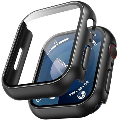 TAURI Cover per Apple Watch Series 9/8/7 41mm,Nero TAURI Cover per Apple Watch Series 9/8/7 41mm,Nero