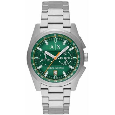 Armani Orologio da uomo, Movimento cronografo al quarzo e cassa da 42 mm con cinturino in acciaio inossidabile Armani Orologio da uomo, Movimento cronografo al quarzo e cassa da 42 mm con cinturino in acciaio inossidabile