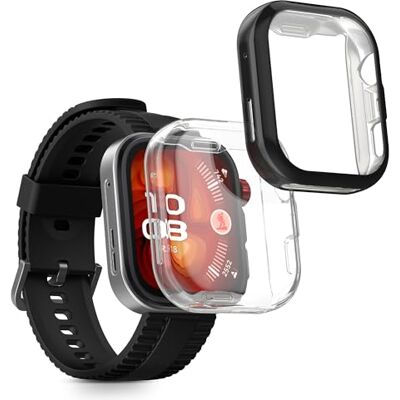 kwmobile Set 2x Custodia Smartwatch Compatibile con Huawei Watch Fit 4 Pro Cover Case Silicone Protezione Orologio Fitness trasparente/nero kwmobile Set 2x Custodia Smartwatch Compatibile con Huawei Watch Fit 4 Pro Cover Case Silicone Protezione Orologio Fitness trasparente/nero