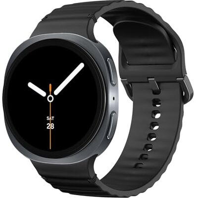 MoKo Silicone Cinturino per Samsung Galaxy Watch 8 Cinturino 40mm 44mm/Galaxy Watch 8 Classic 46mm, Strap Sportivo Morbido e Impermeabile per Uomo Donna, Nero MoKo Silicone Cinturino per Samsung Galaxy Watch 8 Cinturino 40mm 44mm/Galaxy Watch 8 Classic 46mm, Strap Sportivo Morbido e Impermeabile per Uomo Donna, Nero