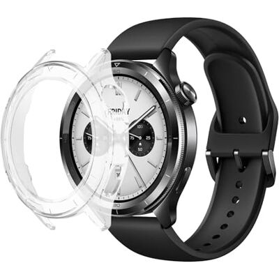 PHONILLICO Cover compatibile per Xiaomi Watch S4 Protezione rigida Custodia trasparente Vetro temperato smartwatch ® PHONILLICO Cover compatibile per Xiaomi Watch S4 Protezione rigida Custodia trasparente Vetro temperato smartwatch ®