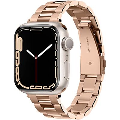 Spigen Modern Fit Cinturino in Metallo Compatibile con Apple Watch 11/10 42mm, Serie 9/8/7/6/5/4/SE 41mm, 40mm, 38mm Rose Gold Spigen Modern Fit Cinturino in Metallo Compatibile con Apple Watch 11/10 42mm, Serie 9/8/7/6/5/4/SE 41mm, 40mm, 38mm Rose Gold