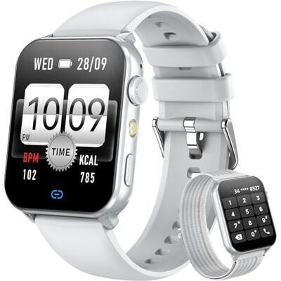 Blackview Smartwatch Uomo Donna, Effettua e Rispondi alle Chiamate,1,91'' Orologio Intelligente 100+ Modalità Sportive/Sonno/Cardiofrequenzimetro/SpO2/ Torcia per Android IOS Blackview Smartwatch Uomo Donna, Effettua e Rispondi alle Chiamate,1,91'' Orologio Intelligente 100+ Modalità Sportive/Sonno/Cardiofrequenzimetro/SpO2/ Torcia per Android IOS
