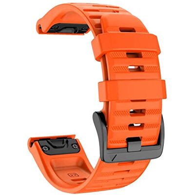YOOSIDE Cinturino Silicone per Garmin Fenix 6X Pro/Sapphire, 26mm QuickFit Cinturino orologio sportivo in silicone impermeabile per Garmin Fenix 5X/5X Plus,Fenix 3,Quatix 3,Tactix Bravo (Arancia) YOOSIDE Cinturino Silicone per Garmin Fenix 6X Pro/Sapphire, 26mm QuickFit Cinturino orologio sportivo in silicone impermeabile per Garmin Fenix 5X/5X Plus,Fenix 3,Quatix 3,Tactix Bravo (Arancia)