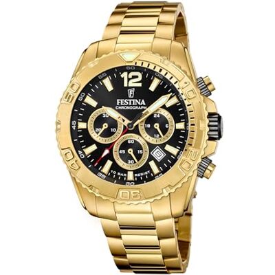 Festina Orologio Uomo in Acciaio Inossidabile 316l Dorato F20684/4 Festina Orologio Uomo in Acciaio Inossidabile 316l Dorato F20684/4