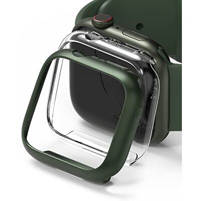 Ringke Slim per Cover Apple Watch 9/8 / 7 45mm Clear & Deep Green Ringke Slim per Cover Apple Watch 9/8 / 7 45mm Clear & Deep Green