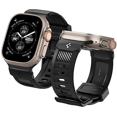 Spigen Cinturino Rugged Band in TPU Compatibile con Apple Watch Ultra 3/2/1 49mm, Series 11/10 46mm, Series 9/8/7-4/SE 45mm, 44mm Nero Opaco Spigen Cinturino Rugged Band in TPU Compatibile con Apple Watch Ultra 3/2/1 49mm, Series 11/10 46mm, Series 9/8/7-4/SE 45mm, 44mm Nero Opaco