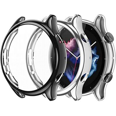 FINTIE 3 Pezzi Cover per Amazfit GTR 3 Pro/GTR 3, Protezione Morbide TPU Custodia con Pellicola Protettiva FINTIE 3 Pezzi Cover per Amazfit GTR 3 Pro/GTR 3, Protezione Morbide TPU Custodia con Pellicola Protettiva