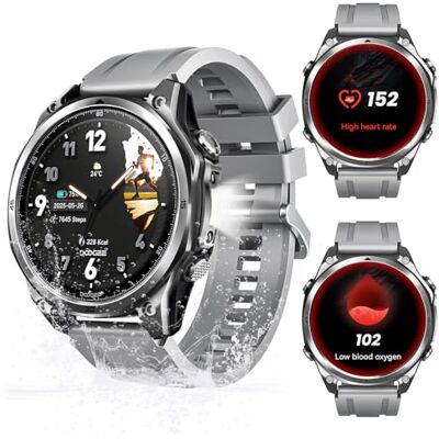 DOOGEE ANYWISE W1 LITE Smart Watches for Men, 1.43''AMOLED Mens Smart Watch for Android/iOS, 5ATM Waterproof Fitness, 170+ Sports Modes, Answer/Make Calls/12 Days Battery/Heart Rate/Sleep Monitor DOOGEE ANYWISE W1 LITE Smart Watches for Men, 1.43''AMOLED Mens Smart Watch for Android/iOS, 5ATM Waterproof Fitness, 170+ Sports Modes, Answer/Make Calls/12 Days Battery/Heart Rate/Sleep Monitor