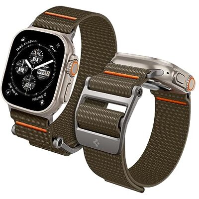 Spigen Cinturino DuraPro Flex Ultra in Nylon Compatibile con Apple Watch Ultra 3/2/1 49mm, Series 11/10 46mm, Series 9/8/7-4/SE 45mm, 44mm Khaki Spigen Cinturino DuraPro Flex Ultra in Nylon Compatibile con Apple Watch Ultra 3/2/1 49mm, Series 11/10 46mm, Series 9/8/7-4/SE 45mm, 44mm Khaki