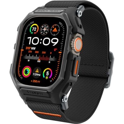 Spigen Cover con Cinturino Lite Fit Pro Compatibile con Apple Watch Ultra 3 49mm (2025) e Apple Watch Ultra 2/1 Nero Opaco Spigen Cover con Cinturino Lite Fit Pro Compatibile con Apple Watch Ultra 3 49mm (2025) e Apple Watch Ultra 2/1 Nero Opaco