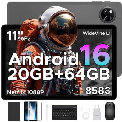 DOOGEE Tab A9+ Tablet 11 Pollici 90Hz 1080P, Tablet Android 16, Unisoc T7200 Octa Core 8580mAh Tablet con Tastiera, 20GB RAM+64GB ROM (TF 2TB), WiFi 5, WidevineL1/Face ID/OTG/GPS/doppio altoparlante DOOGEE Tab A9+ Tablet 11 Pollici 90Hz 1080P, Tablet Android 16, Unisoc T7200 Octa Core 8580mAh Tablet con Tastiera, 20GB RAM+64GB ROM (TF 2TB), WiFi 5, WidevineL1/Face ID/OTG/GPS/doppio altoparlante