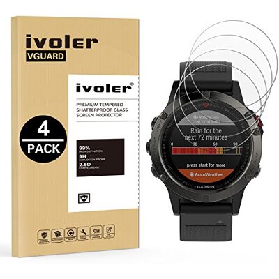 iVoler 4 Pezzi Pellicola Vetro Temperato per Garmin Instinct 2X / 2X Solar 50mm / Garmin Fenix 7S / 7S PRO 42mm / Amazfit T-Rex Ultra, Pellicola Protettiva Protezione Schermo Anti Graffio, Durezza 9H iVoler 4 Pezzi Pellicola Vetro Temperato per Garmin Instinct 2X / 2X Solar 50mm / Garmin Fenix 7S / 7S PRO 42mm / Amazfit T-Rex Ultra, Pellicola Protettiva Protezione Schermo Anti Graffio, Durezza 9H