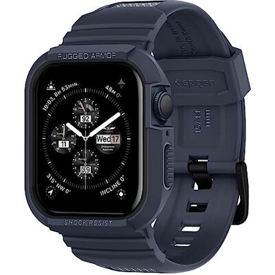 Spigen Cover con Cinturino Rugged Armor Pro in TPU Compatibile con Apple Watch Series per 9/8/7 45mm e Series per 6/SE/5/4 44mm Charcoal Gray Spigen Cover con Cinturino Rugged Armor Pro in TPU Compatibile con Apple Watch Series per 9/8/7 45mm e Series per 6/SE/5/4 44mm Charcoal Gray
