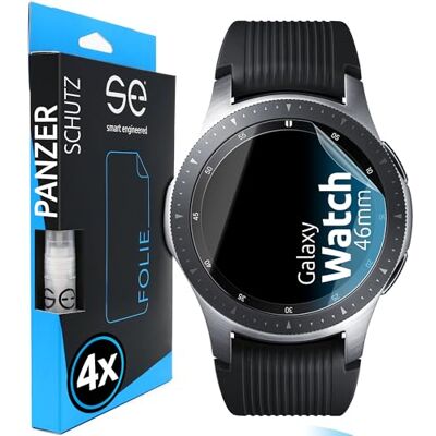 smart engineered 3D Pellicola protettiva per schermo per Samsung Galaxy Watch (46mm) [4 pezzi Transparente, Case-friendly, Non Vetro Temperato ma Pellicola Protettiva TPU smart engineered 3D Pellicola protettiva per schermo per Samsung Galaxy Watch (46mm) [4 pezzi Transparente, Case-friendly, Non Vetro Temperato ma Pellicola Protettiva TPU